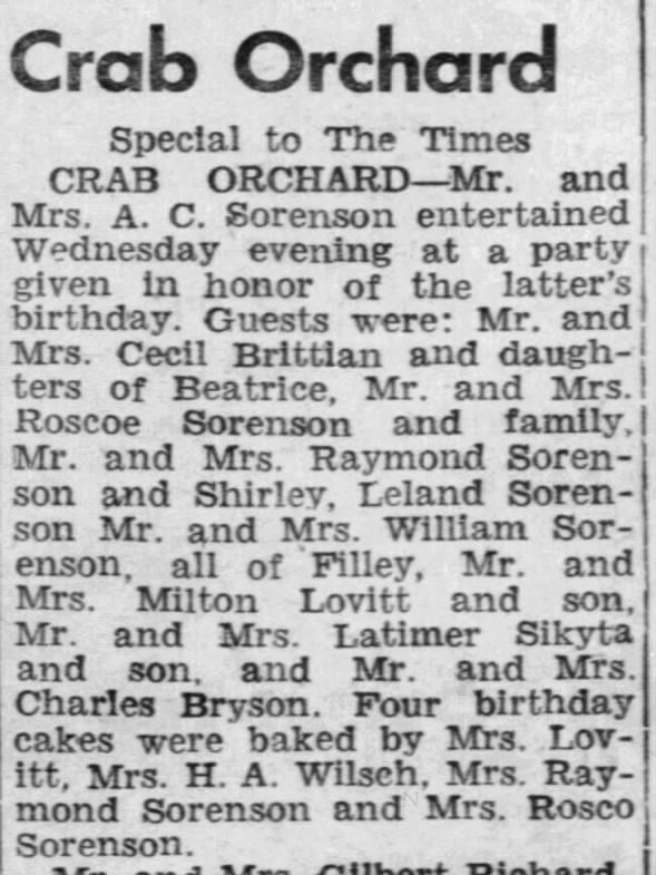 Carrie Sorenson birthday party